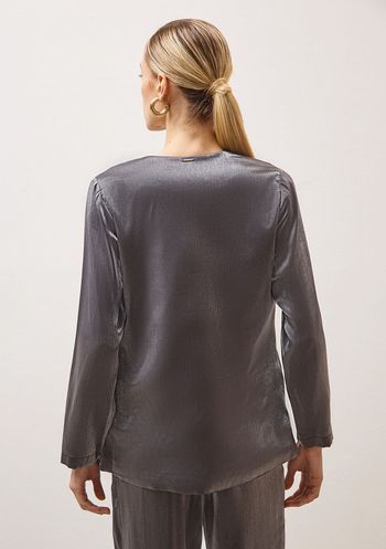 Blazer Iódice Com Transpasse Com Botões Preto PP / preto