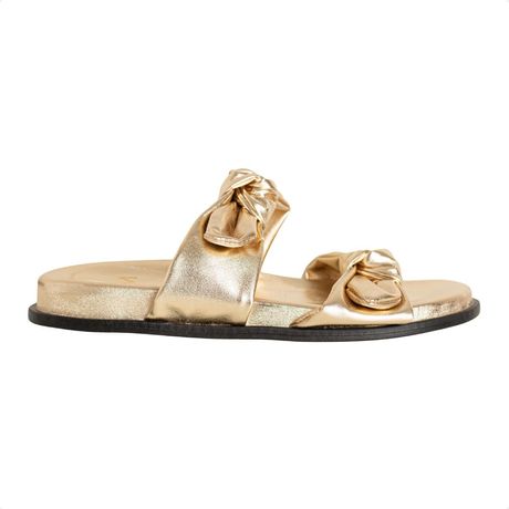 Tamanco Feminino Birken DM Metalizado Dourado