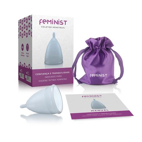 Coletor Menstrual Feminist 25 Ml Silicone Medicinal Hipoalergênico Lilás A Sós
