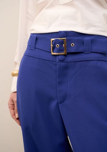 Calça Iódice Cenoura Alta Azul 36 / Azul