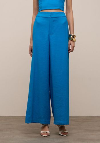 Calça Iódice Reta Alta Azul 36 / Azul