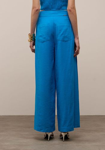 Calça Iódice Reta Alta Azul 36 / Azul