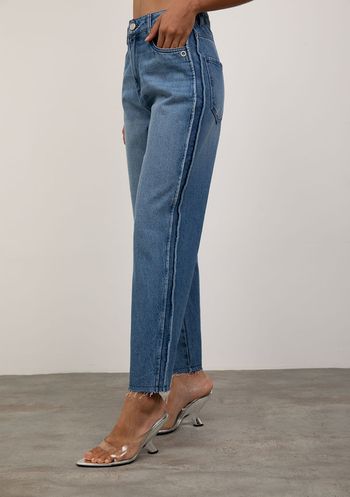 Calça Iódice Reta Alta Azul 36 / Azul