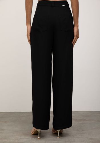 Calça Iódice Reta Alta Preto 36 / preto