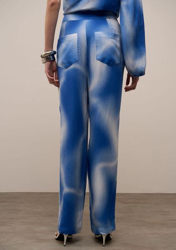 Calça Iódice Reta Alta Azul 38 / Azul