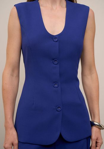Colete Iódice Ajustado Sem Manga Alongado Azul G / Azul
