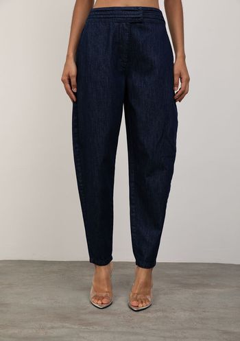 Calça Iódice Cenoura Alta Azul 44 / Azul