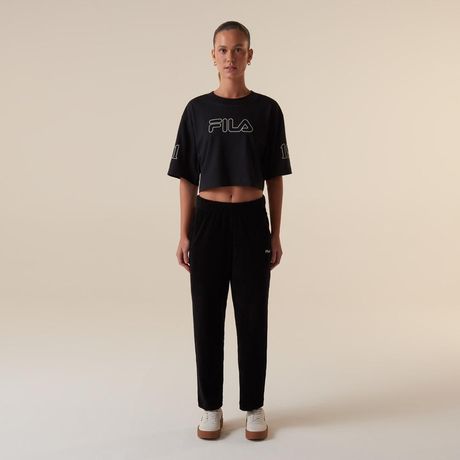 Calça FILA Essentials Canelada Feminina Preta