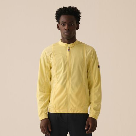 Jaqueta Fila Ricky Masculina Malha Manga Longa Amarelo Claro