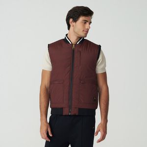 Colete Fila Zenga Masculino Dupla Face Sherpa Bordô