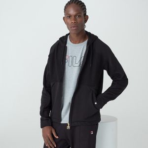 Jaqueta Fila Seppi Hoodie Moletom Manga Longa Preto