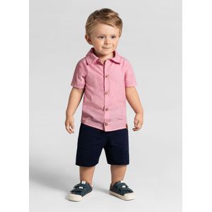 Camisa Detroit Infantil Menino Manga Curta Rosa Mundi