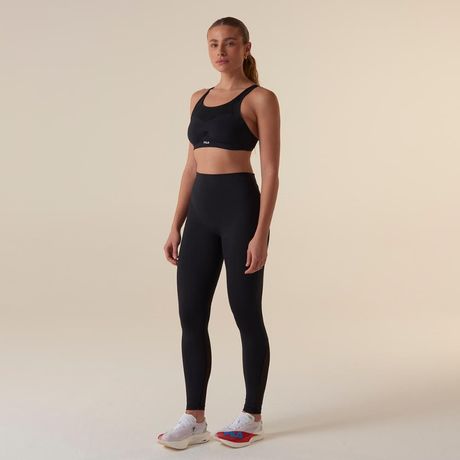 Legging Fila Performa Force Feminina Painel Em Tule Azul Marinho