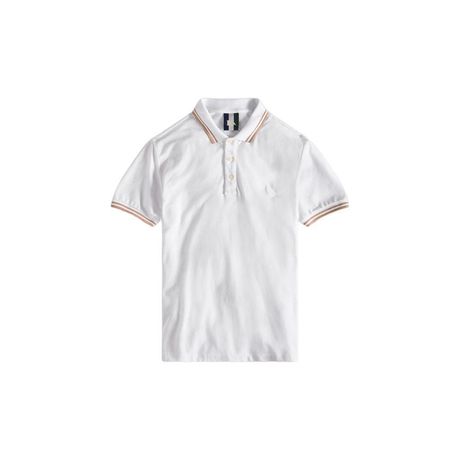 Polo Friso Rajado Reserva Manga Curta Listrada Azul Marinho