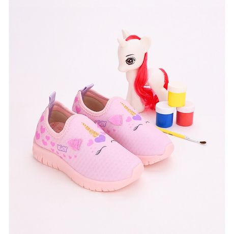 Tênis Infantil Menina Kidy Ultra Flex Unicórnio Para Pintar Lilás