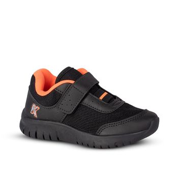 TENIS KIDY ULTRA FLEX PRETO/LARANJA NEON 25 / Preto/Laranja
