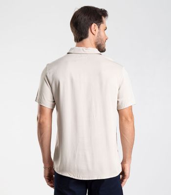 Camisa em Viscose Sarjada Masculina Diametro Bege M / Bege
