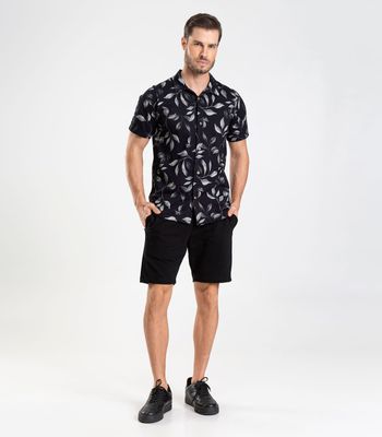 Camisa em Meia Malha Masculina Diametro Preto GG / Preto