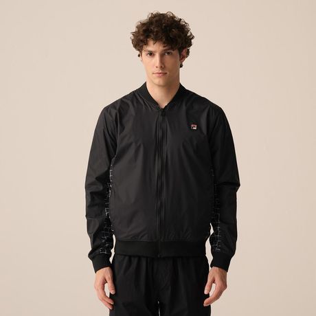 Jaqueta Fila For Tennis Masculina Nylon Manga Longa Preto