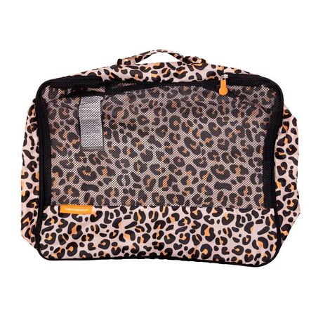 Kit Organizador De Mala Oncinha Tecido Bege