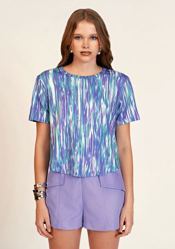 T-Shirt Zinco Decote Redondo Básica Azul PP / Azul