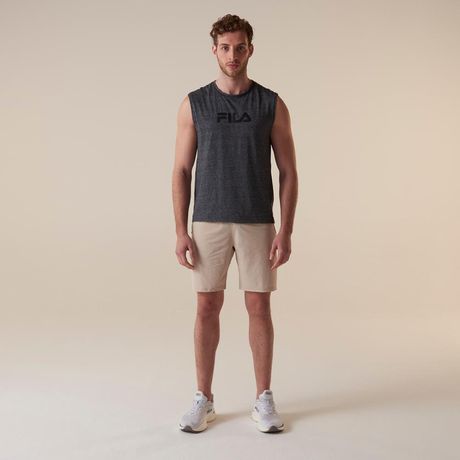 Bermuda Fila Zip IV 9 Poliamida Elastizada Bege Claro