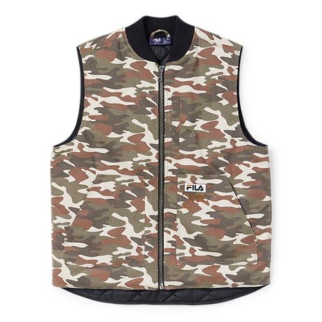 Colete FILA 2PAC Vest Masculino Sem Manga Camuflado Bege