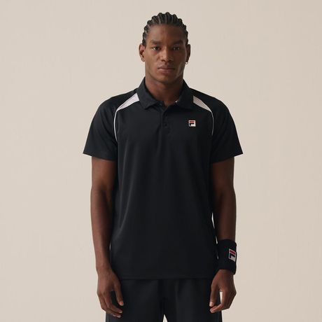 Polo Fila Tennis Line II Masculina Manga Curta Raglan Preto