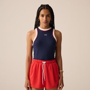 Regata Feminina FILA UC Cropped Slim Malha Azul Marinho