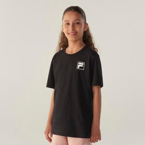 Camiseta Fila F-Box Juvenil Meia Malha Manga Curta Chumbo