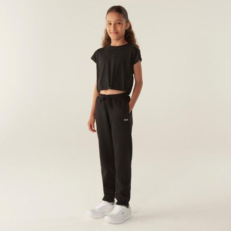 Calça FILA Regular Winter B Juvenil Moletom Azul Marinho