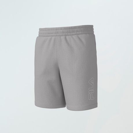 Bermuda Fila Outline Light Moletinho Leve Cinza Claro
