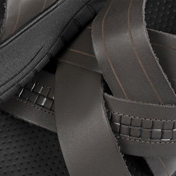 Sandália Ferracini Masculina de Couro Lancer Ferracini 1207B 39 / MARROM | BROWN