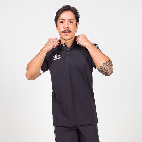 Polo Masculina Umbro Traditional Club Malha Manga Curta Azul Marinho