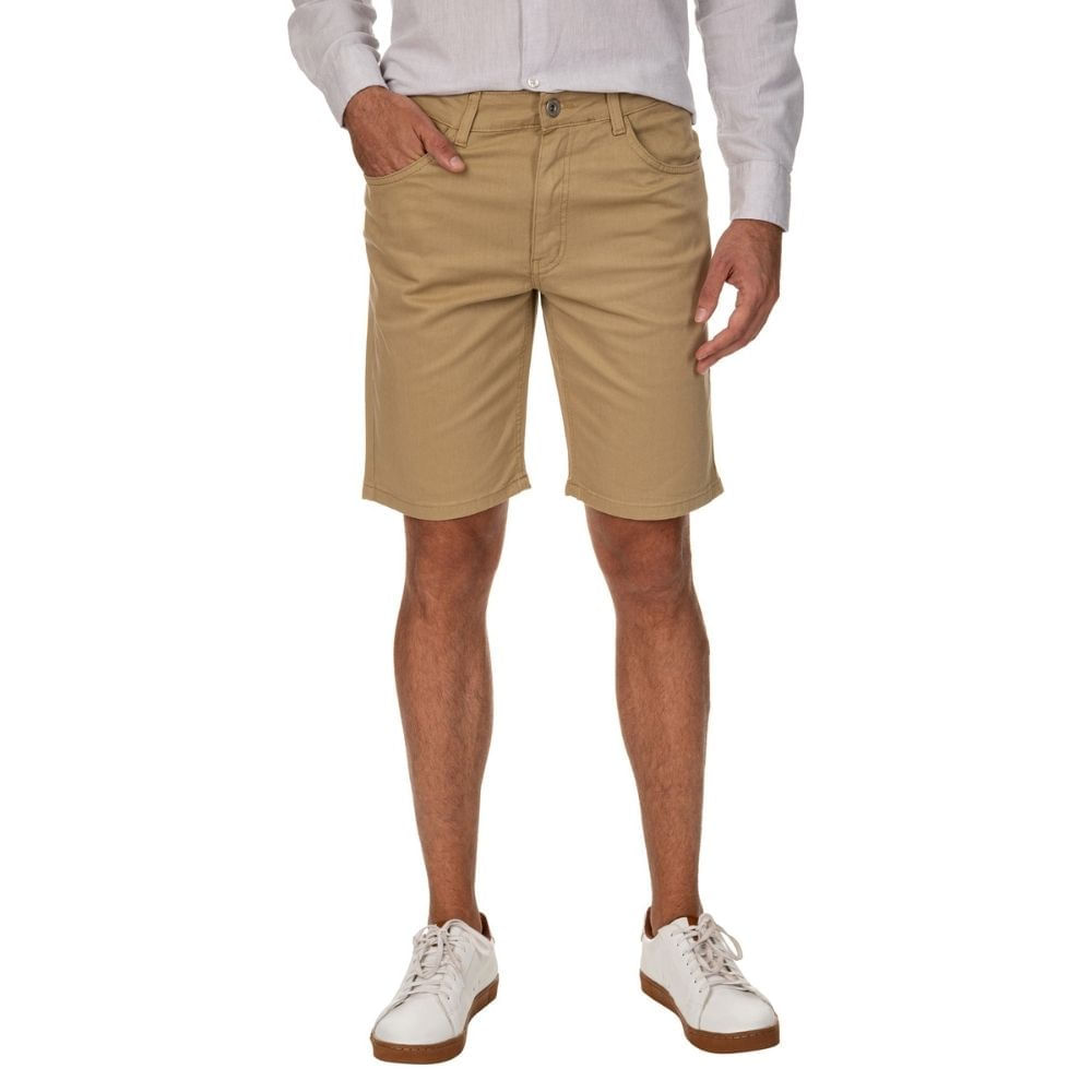 Bermuda Sarja Five Pockets Color Masculina