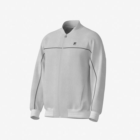 Jaqueta Fila Comfort Gt Malha Poliamida Manga Longa Masculina Cinza Claro