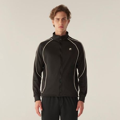 Jaqueta Fila Comfort Tennis Match Masculina Malha Manga Longa Preto