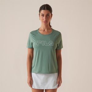 Blusa FILA Basic Train II Feminina Flamê Manga Curta Alongada Verde