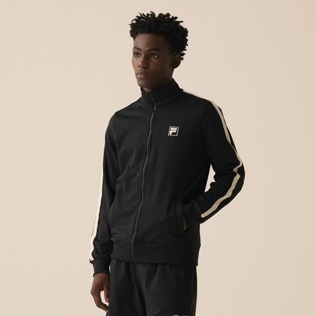 Jaqueta FILA Union Classics Masculina Manga Longa Helanca Preta