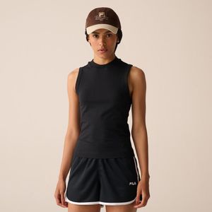 Regata Fila Letter High Meia Malha Alça Larga Chumbo