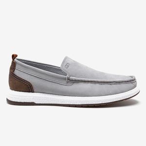 Sapato Easy Flop Pulse Mocassim Fosco Cinza