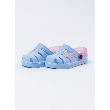 Babuche Infantil Menina Molekada Laço Azul Claro