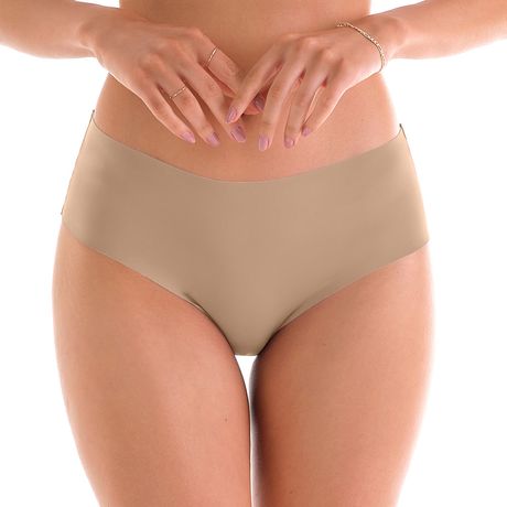 Calcinha Tanga Corte a Laser Bege Zee Rucci