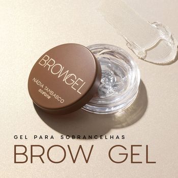 Kit Gel de Sobrancelha + Pincel Duo Brow Brush Nádia Tambasco By Océane (2 Produtos) Não