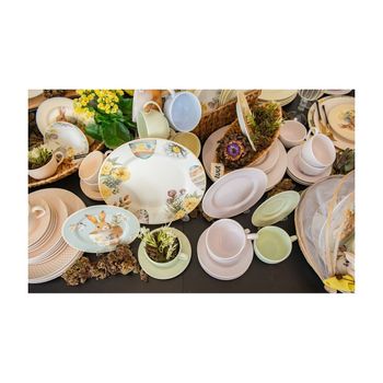 Conjunto com 6 Pratos de Sobremesa Easter Colors Ø21cm