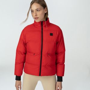 Jaqueta Fila Round Feminina Matelassê Puffer Manga Longa Vermelho Chilli