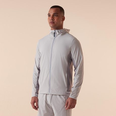 Jaqueta Fila Masculina Adaptable Future Sports Manga Longa Cinza Claro