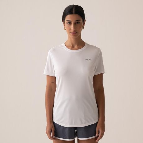 Camiseta Fila Basic Sports III Feminina Manga Curta Branca