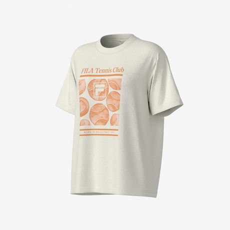 Camiseta FILA Oversized Manga Curta Bege Claro