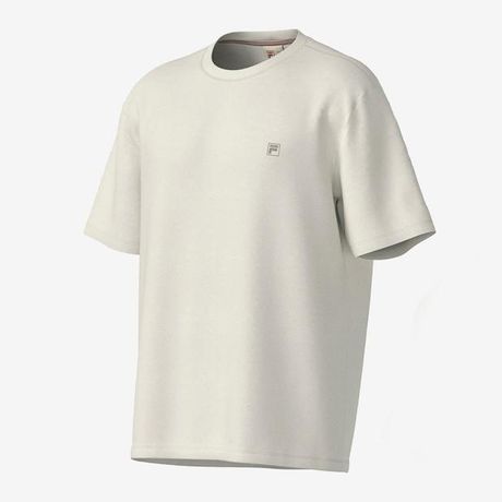 Camiseta Fila Masculina Comfort Graphic GT Manga Curta Bege Claro